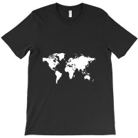 World Map White T-shirt | Artistshot