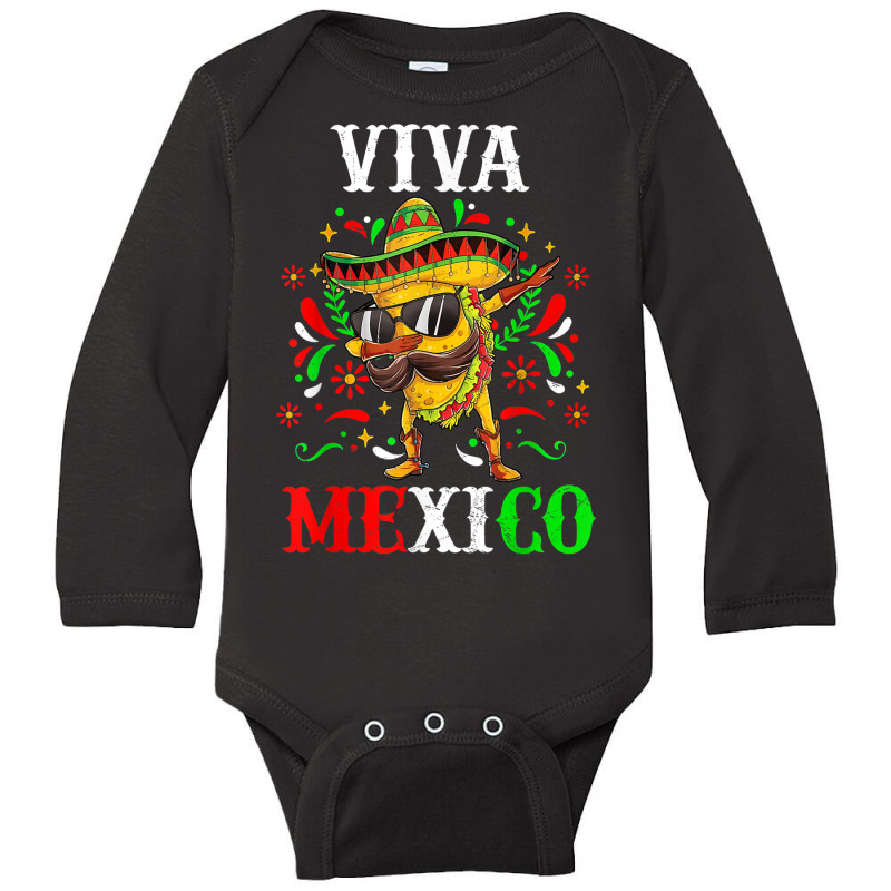 Taco Latin America Proud Mexican Gift Idea Viva Mexico Long Sleeve Baby Bodysuit by BooBug | Artistshot