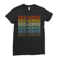 Sixes Lacrosse Sports Retro Ladies Fitted T-shirt | Artistshot