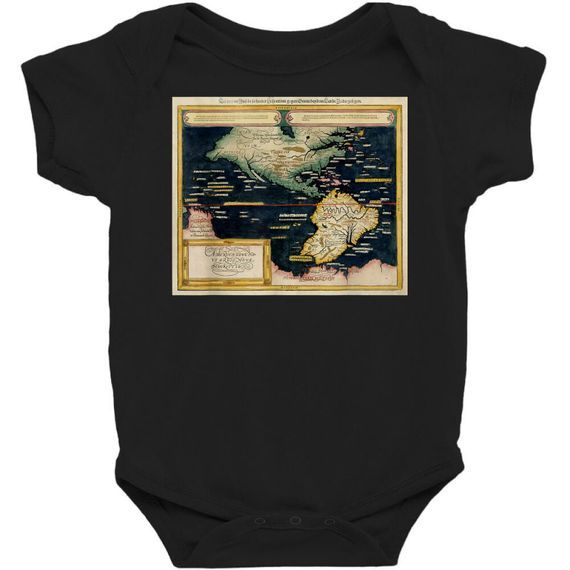 Vintage Americas Map (1590) Baby Bodysuit | Artistshot