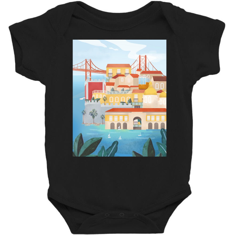 Portugal, Lisbon Baby Bodysuit by Crowley Tidwell | Artistshot