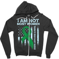 Traumatic Brain Injury Survivor Most Women Tbi Warrior Zipper Hoodie | Artistshot