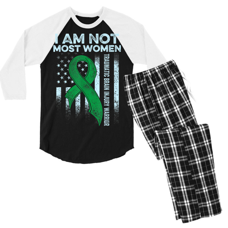 Traumatic Brain Injury Survivor Most Women Tbi Warrior Men's 3/4 Sleeve Pajama Set | Artistshot