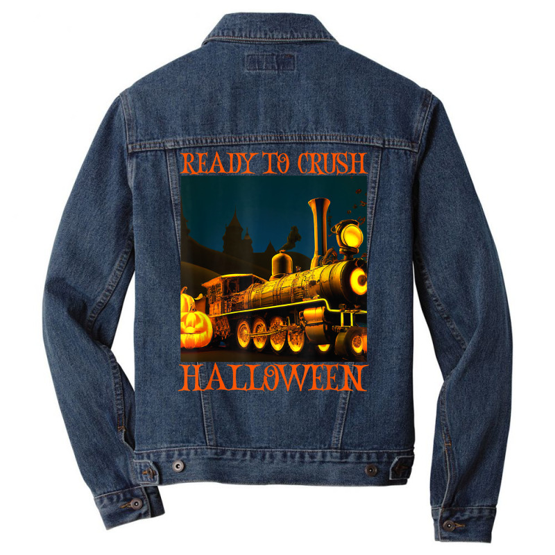 Funny Train Wagon Railroad Halloween Costume Boys Men Gift T Shirt Men Denim Jacket by cm-arts | Artistshot