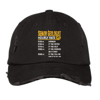 Senior Geologist Hourly Rate   Funny Geology Geologist Vintage Cap | Artistshot