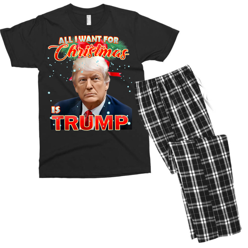 Trump 2024 I Want Trump This Christmas Men's T-shirt Pajama Set | Artistshot