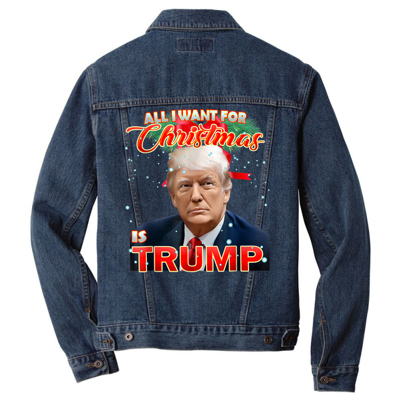 Trump 2024 I Want Trump This Christmas Men Denim Jacket | Artistshot