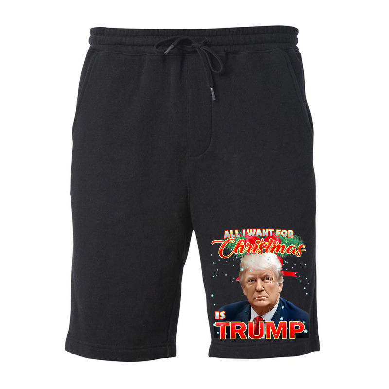 Trump 2024 I Want Trump This Christmas Fleece Short | Artistshot