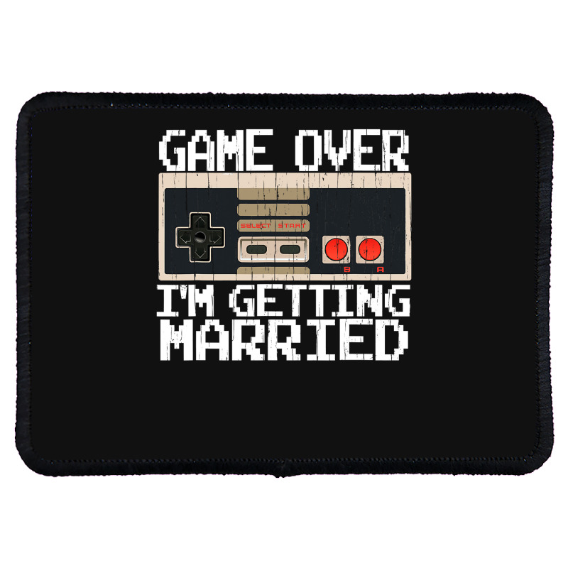 Game Over Im Getting Married Bachelor Party Rectangle Patch | Artistshot