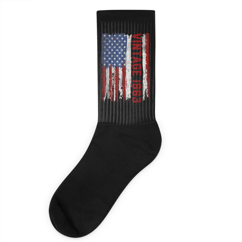 Vintage 1963 Usa American Flag 60 Years Old 60th Birthday Socks | Artistshot