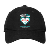 I Wear Teal For My Friend Myasthenia Gravis Awareness Premium T Shirt Adjustable Cap | Artistshot