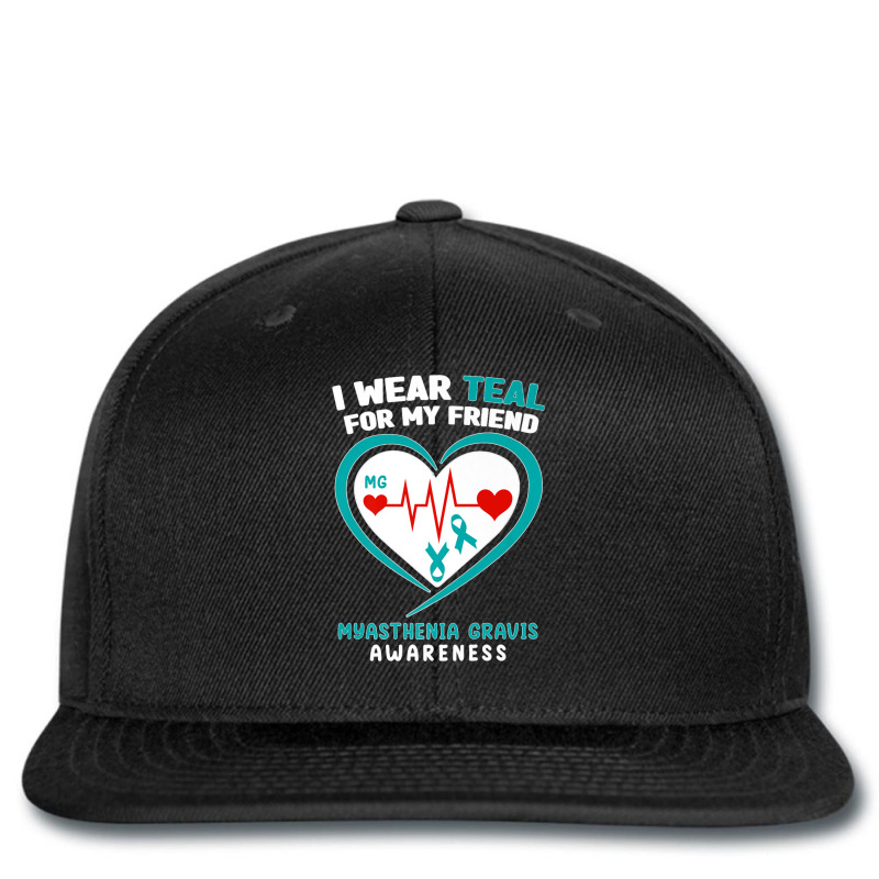 I Wear Teal For My Friend Myasthenia Gravis Awareness Premium T Shirt Printed Hat | Artistshot