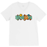 Shalom Hebrew Peace & Harmony Rosh Hashanah Jewish New Year T Shirt V-neck Tee | Artistshot