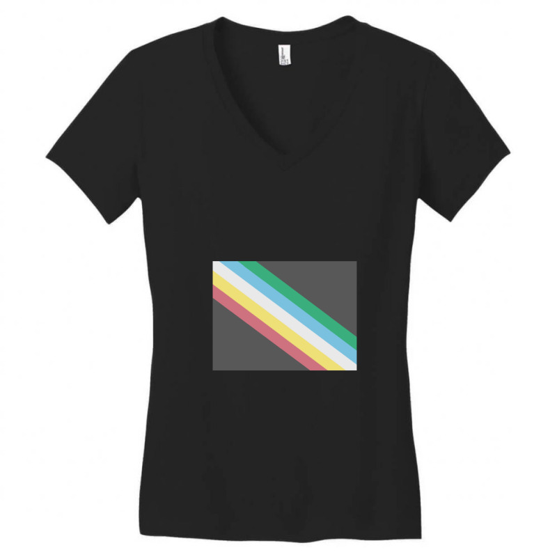 Disability Pride Flag Women's V-Neck T-Shirt by DonnaClifton | Artistshot