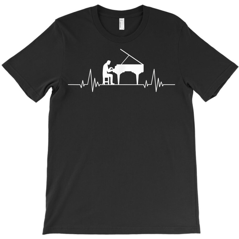 Funny Piano Heartbeat Keyboard For Pianist & Piano Players T Shirt T-shirt | Artistshot