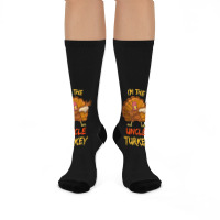 Uncle Turkey Matching Family Group Thanksgiving Party Pajama Crew Socks | Artistshot