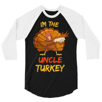 Uncle Turkey Matching Family Group Thanksgiving Party Pajama 3/4 Sleeve Shirt | Artistshot