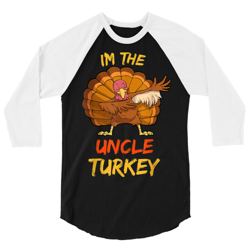 Uncle Turkey Matching Family Group Thanksgiving Party Pajama 3/4 Sleeve Shirt | Artistshot