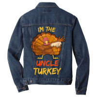 Uncle Turkey Matching Family Group Thanksgiving Party Pajama Men Denim Jacket | Artistshot