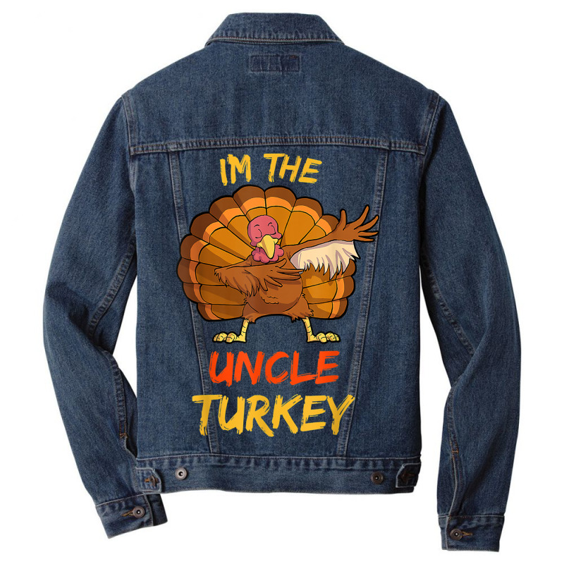 Uncle Turkey Matching Family Group Thanksgiving Party Pajama Men Denim Jacket | Artistshot