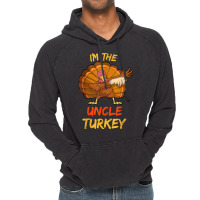 Uncle Turkey Matching Family Group Thanksgiving Party Pajama Vintage Hoodie | Artistshot