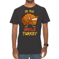 Uncle Turkey Matching Family Group Thanksgiving Party Pajama Vintage T-shirt | Artistshot