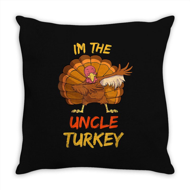 Uncle Turkey Matching Family Group Thanksgiving Party Pajama Throw Pillow | Artistshot