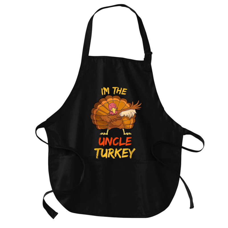 Uncle Turkey Matching Family Group Thanksgiving Party Pajama Medium-length Apron | Artistshot