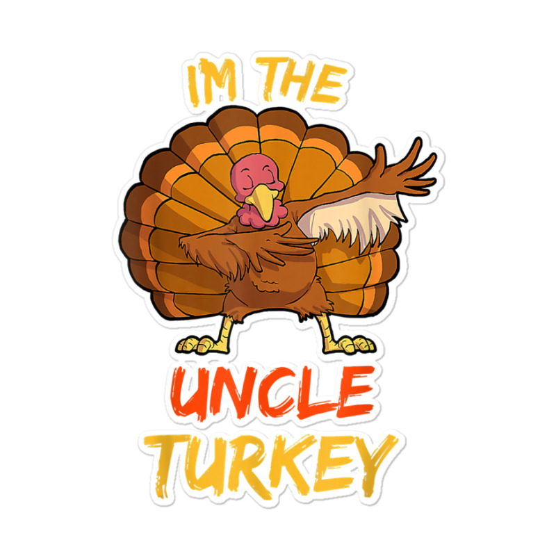 Uncle Turkey Matching Family Group Thanksgiving Party Pajama Sticker | Artistshot