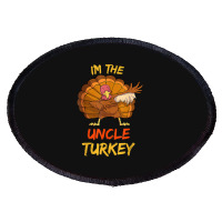 Uncle Turkey Matching Family Group Thanksgiving Party Pajama Oval Patch | Artistshot