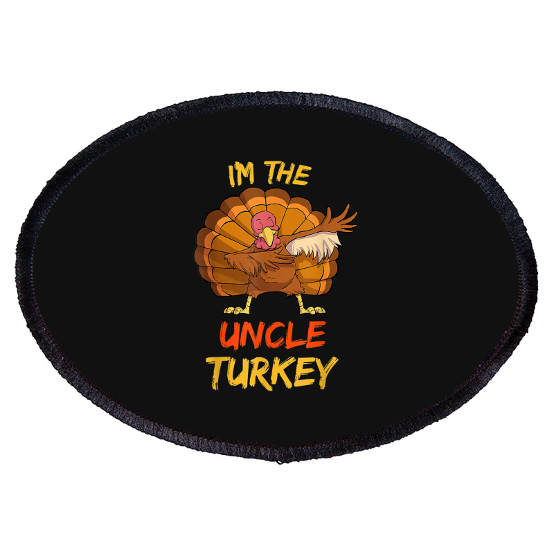 Uncle Turkey Matching Family Group Thanksgiving Party Pajama Oval Patch | Artistshot