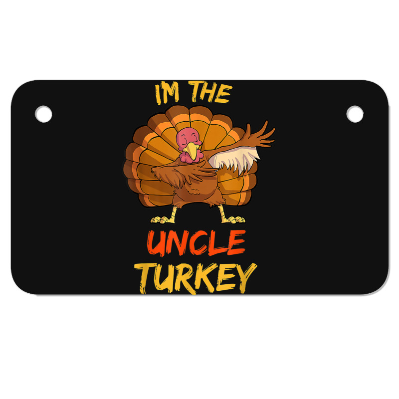 Uncle Turkey Matching Family Group Thanksgiving Party Pajama Motorcycle License Plate | Artistshot