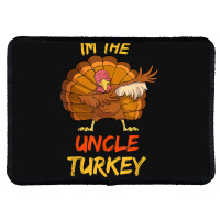 Uncle Turkey Matching Family Group Thanksgiving Party Pajama Rectangle Patch | Artistshot