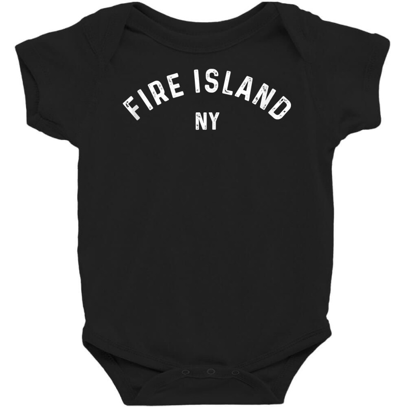 Classic Vintage Fire Island  New York Retro Tank Top Baby Bodysuit by nurselrveigelcci | Artistshot