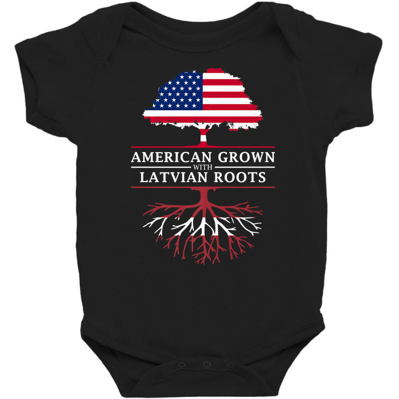 American Grown With Latvian Roots   Latvia Premium T Shirt Baby Bodysuit by cm-arts | Artistshot