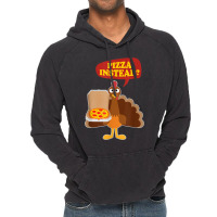 Turkey Lets Have Pizza Instead Funny Thanksgiving Men Women Vintage Hoodie | Artistshot