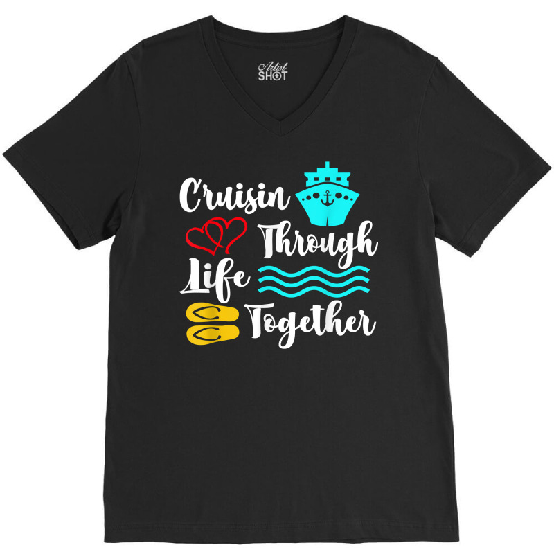 Couples Cruise For Newlyweds & Longtime Couples Holiday T Shirt V-neck Tee | Artistshot