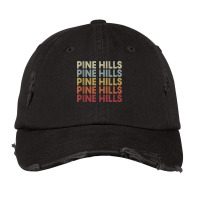 Pine Hills California Pine Hills Ca Retro Vintage Text T Shirt Vintage Cap | Artistshot