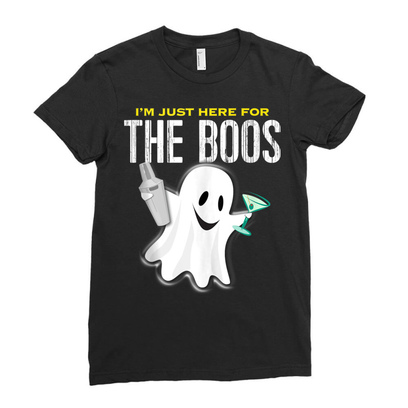 I'm Just Here For The Boos   Halloween Martini Shaker Tank Top Ladies Fitted T-Shirt by cm-arts | Artistshot