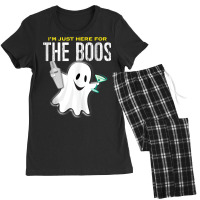 I'm Just Here For The Boos   Halloween Martini Shaker Tank Top Women's Pajamas Set | Artistshot