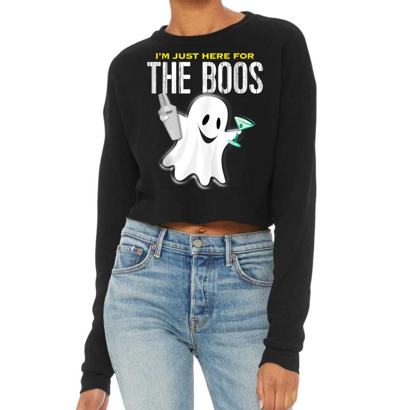 I'm Just Here For The Boos   Halloween Martini Shaker Tank Top Cropped Sweater by cm-arts | Artistshot