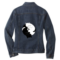 Eternal Cat Love Ladies Denim Jacket | Artistshot