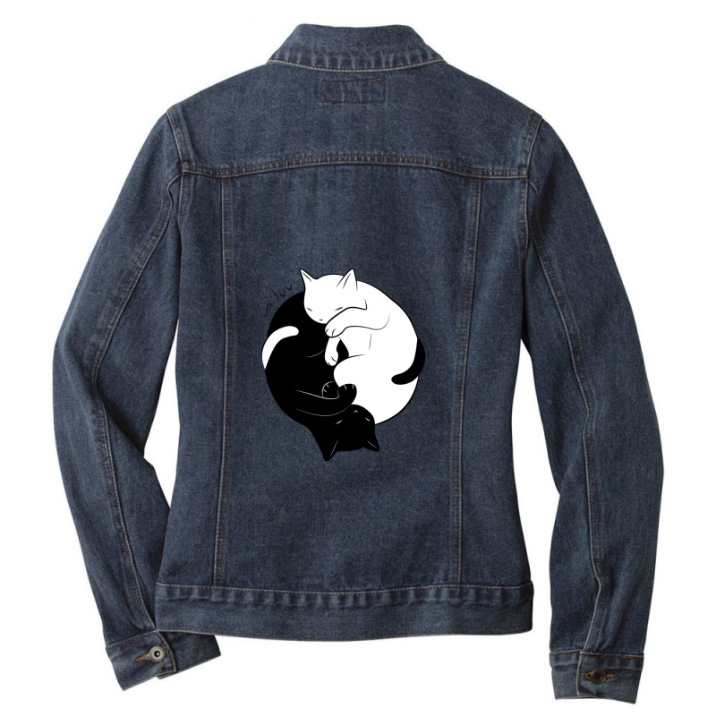 Eternal Cat Love Ladies Denim Jacket by JeanetteNeubauer | Artistshot