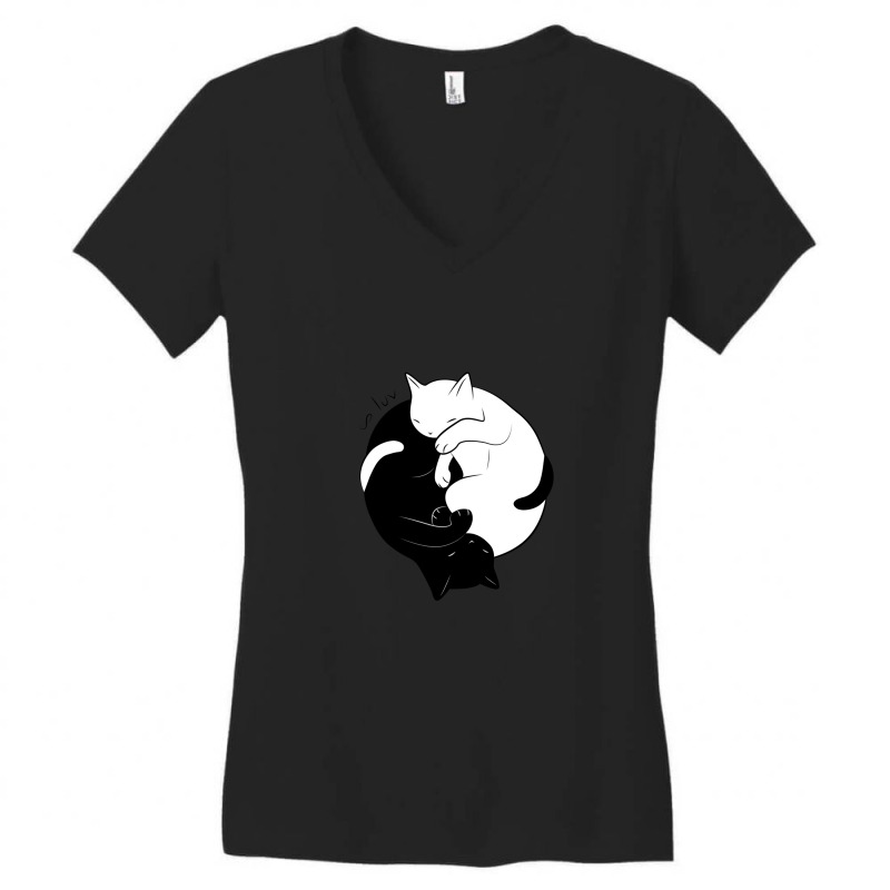 Eternal Cat Love Women's V-Neck T-Shirt by JeanetteNeubauer | Artistshot