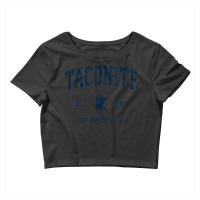 Taconite Minnesota Mn Vintage Athletic Navy Sports Design Crop Top | Artistshot