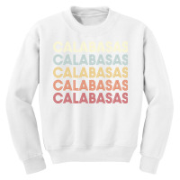 Calabasas California Calabasas Ca Retro Vintage Text Long Sleeve T Shi Youth Sweatshirt | Artistshot