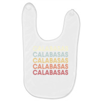 Calabasas California Calabasas Ca Retro Vintage Text Long Sleeve T Shi Baby Bibs | Artistshot