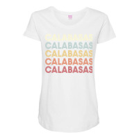 Calabasas California Calabasas Ca Retro Vintage Text Long Sleeve T Shi Maternity Scoop Neck T-shirt | Artistshot