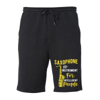 Saxophone The Instrument For Intelligent People Music Jazz Fleece Short | Artistshot