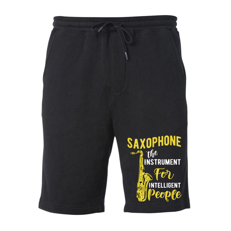 Saxophone The Instrument For Intelligent People Music Jazz Fleece Short by Golden | Artistshot